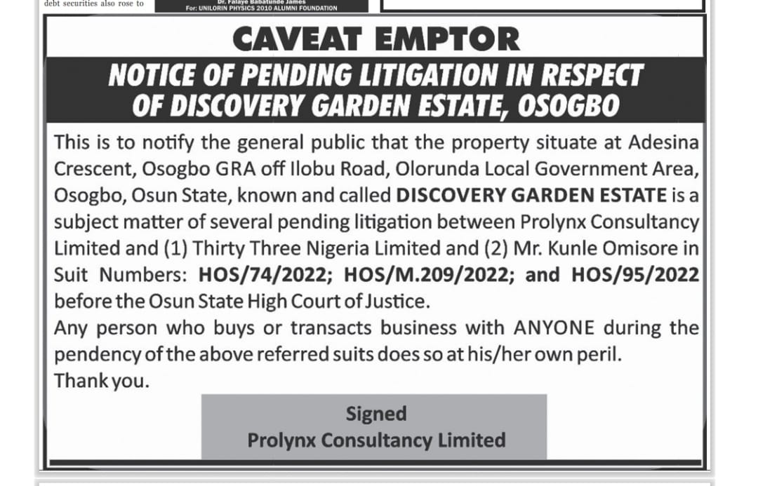 Newspaper Advert